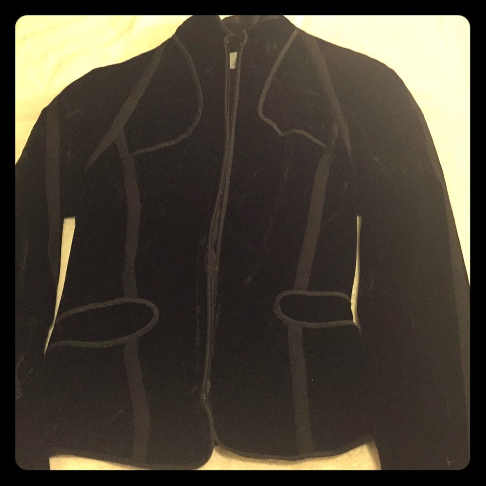 A/X Armani Exchange Black Velvet Blazer Jacket